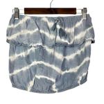 American Eagle  AEO Blue & White Tie Dye Strapless Tube Top XS Photo 1