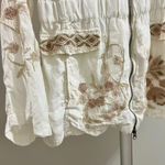 Johnny Was NWOT  Embroidered White Cupra Top Zip Up Jacket Bohemian Size S Photo 11