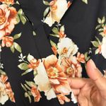 Likely  Revolve Sophia Floral Mimi Top in Black Multi Surplice neckline Size XS Photo 4