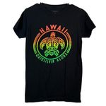 Quiksilver Quicksilver Aloha Hawaii Black Front Graphic Size Small EUC #4415 Photo 0