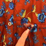 Free People Flower Fields Mini Dress Burgundy Ballon Sleeves Ruffles Boho Small Photo 11