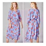 J. Jill Dress XL Asymmetrical Handkerchief Hem Church Vacation Romantic Coastal Photo 1