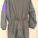 Serac Vintage 80/s Nylon Retro Ski Suit Size 10 Black Photo 8