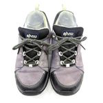 Ahnu Hiking Shoes Women US 8 Leather Waterproof Vibram Outsole Gray Purple AS IS Photo 3