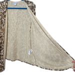 Chico's Chico’s Ocelot Animal Print Stretchy Mesh Open Front Long Sleeve Cardigan Photo 7