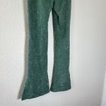 Victoria's Secret PINK Women's Size M Cotton Foldover Flare Leg Pants Green Cozy Photo 8