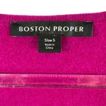 Boston Proper  100% Cashmere Sweater Small Fuchsia Square‎ Neck Balloon Sleeve Photo 2