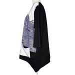 NWT Art To Wear M Cupcake International Oversized Tunic Top Seven Fish For Luck Black Size M Photo 1