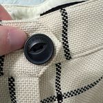 Rag and Bone  Windowpane Ivy Plaid Shorts Ivory Navy Size 16 Photo 3