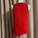 cotton red grunge y2k groment lace up detail sleeveless tank top Photo 1