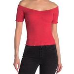 BP Women's Cherry Red Bandeau Neck Smocked Top Plus Size 4X NWT Photo 0