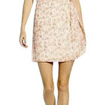 All in Favor Simone Floral Wrap Front Minidress in Multi Animal Peach Women XL Photo 0