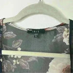 Iris  Sz S Womens Black Sheer Floral Open Front Kimono Side Splits Lace Photo 8