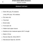 Solace London  Bysha Black Strapless Maxi Dress UK12/US8 Photo 5