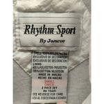 Vintage Rhythm Sport by Janeve Women's Size Small Cream Blue Zip Up Quilted Vest Photo 5