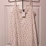 H&M Floral White Spaghetti Strap Dress Photo 0