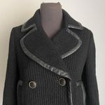 Tory Burch sz S 100% Wool knit collared button coat Photo 1