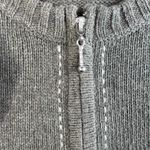 Croft & Barrow  PXL Petite XL Cardigan Sweater Zip Up Embroidered Holiday Snowmen Photo 4