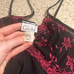 Small Vintage Cliche Lingerie Open Front Top Pink Photo 2