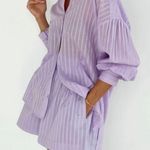 Vita Grace lilac sky M Isla cotton beach striped shorts Purple Size M Photo 0