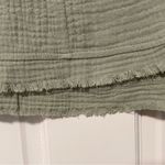 Pink Lily Call To Action Frayed Hem Gauze Tank Sage Green Size Medium Photo 5