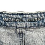 Michael Kors Jean Skirt Womens 14 Blue Denim Mini Button Front Casual Timeless Photo 8
