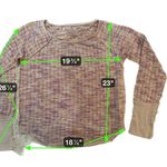 Free People Pink Combo Long Sleeve Textured Knit Top Size L (NWT) Photo 14