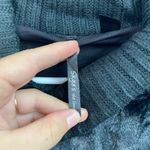 Skye's The Limit women's black plush faux fur turtleneck poncho sweater small Photo 4