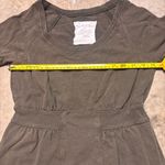 Anthropologie Pure + Good Short Sleeve Sweatshirt Dress in Olive Green Size S Photo 4