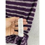 Kensie  Women's T Shirt Dress Short Sleeve Striped Purple Marled Lined Small Photo 2