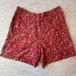 Ralph Lauren Lauren ‎ Womens Petite Floral Print Linen Shorts Red Size 10P Photo 0
