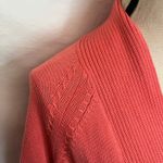 Vtg Talbots Merceized Cotton Cardigan Women Sweater Sz L Y2K Preppy Granny Core Orange Size L Photo 4