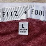 Fitz and eddi Red white Long Sleeve Top shirt Size L Photo 2