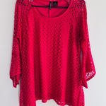 New Directions Lace Crochet overlay tunic top/blouse size medium Photo 0