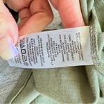 Loft  Olive Green Ruffle Lace Neck Top NWT Small Photo 4