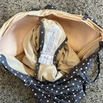 Garnet Hill NWT  Asymmetric One Shoulder Ruffle Polka Dot Grey Swimsuit 8 Photo 10