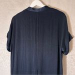 H by Halston Halston Navy Blue Midi Satin Lightweight V-neck Casual
Dress Medium Photo 5