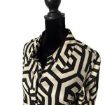 Marianne Midi Dress Womens Statement Piece Geometric Print Size 1X Black Flowy Photo 4