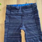 Lululemon Pace Rival Crop Cyber Stripe Naval Blue Black Photo 7