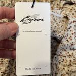 NWT Byinns szL flowery tiered skirt puffy sleeve gathered bodice open back dress Brown Size L Photo 3