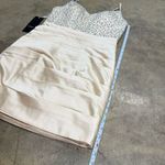 IZIDRESS rhinestone bedazzled sparkly satin mini prom homecoming formal dress Gold Photo 4