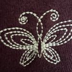 DISNEYLAND Vintage Tinker bell Hooded Sweatshirt Embroidered Skulls Purple SMALL Photo 4