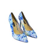 Nine West  Pointed Toe Stiletto Heels 9.5 M Blue Tie Dye Dress Pumps Statement Photo 4