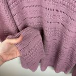 J Jill Crochet Open Weave Pink Pullover Sweater Sz L | Beachy Coastal Grandma Size L Photo 4