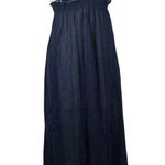 Boutique Navy & white long crocheted beach maxi Bohemian sheer dress size small Photo 2
