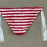 BP New with tags fringe tassel side red and white bikini bottoms Photo 2