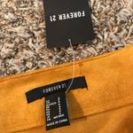 Forever 21 NWT faux suede, mustard color, double front zip, short mini skirt Photo 8