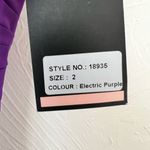 La Femme NWT strapless sweetheart electric purple gown prom dress size 2 Photo 18