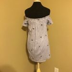 💜Off the shoulder cactus embroidered dress Blue Size XS Photo 2