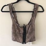 Urban Romantics Animal Print Ruffle Corset Style Crop Top, NWT Photo 0